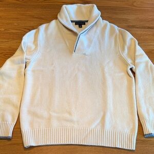 Banana Republic Men's Cream  Shawl Collar Sweater XL